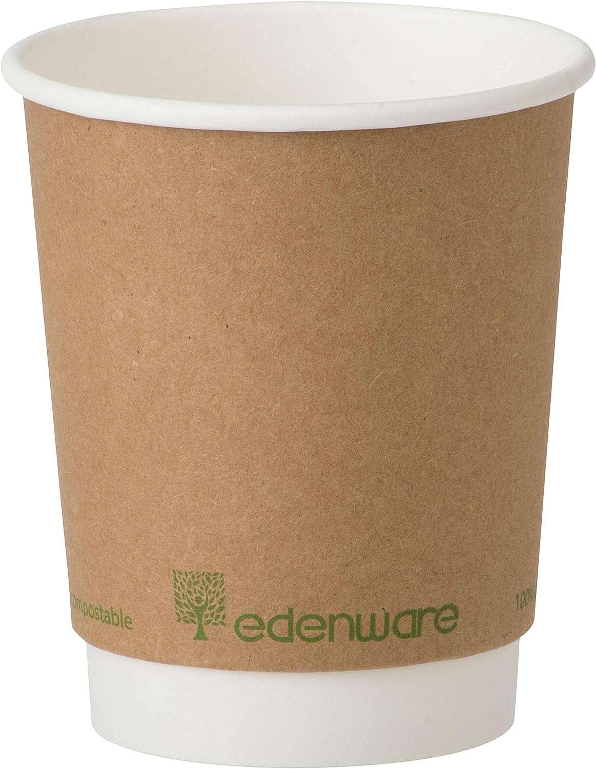 Edenware Compostable Double Wall Kraft Coffee Cups 500 x 8oz