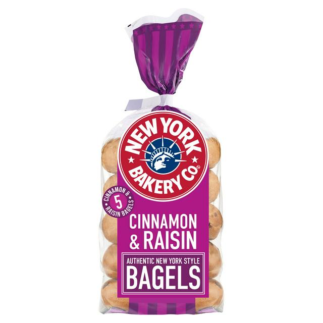 New York Bakery Co. Cinnamon & Raisin Bagel 1 x 5 - TO ORDER ONLY