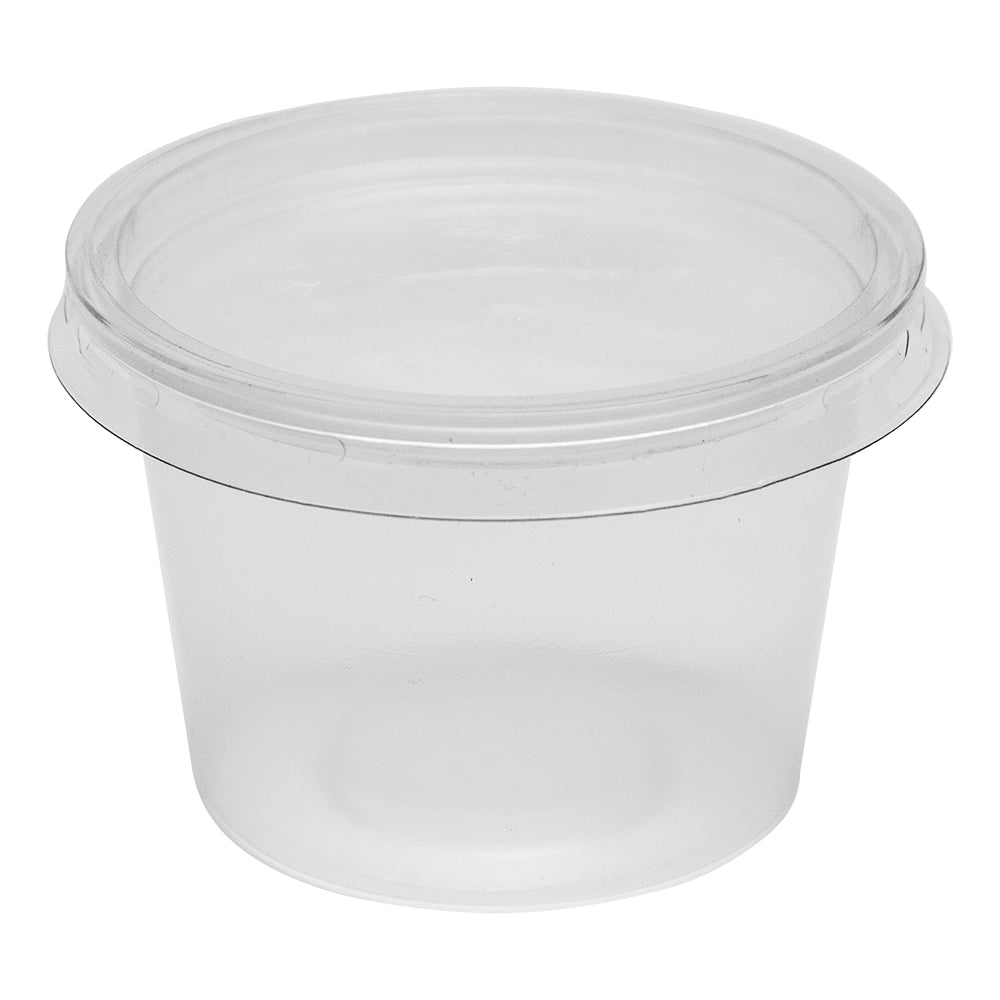 Clear Plastic Portion Pots With Lids 100 x 4oz