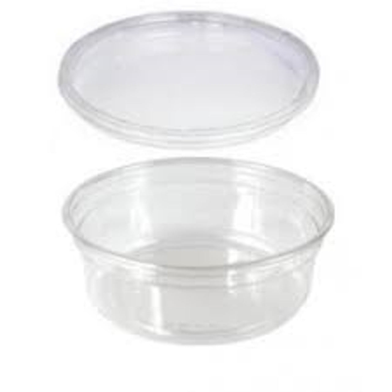 Clear Microwave Plastic Container with Lid 250 x 8oz / 250ml