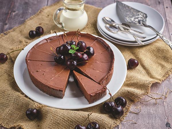 Gluten Free & Vegan Cherry & Chocolate Cheesecake 1x14 ptn