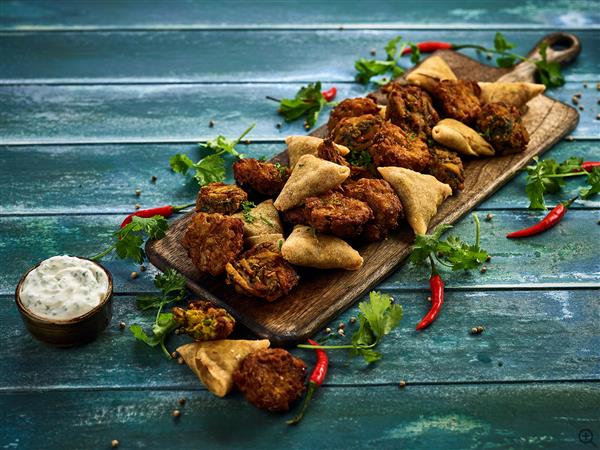 Frozen Vegan & Gluten Free Indian Snack Selection 60 x 20gm