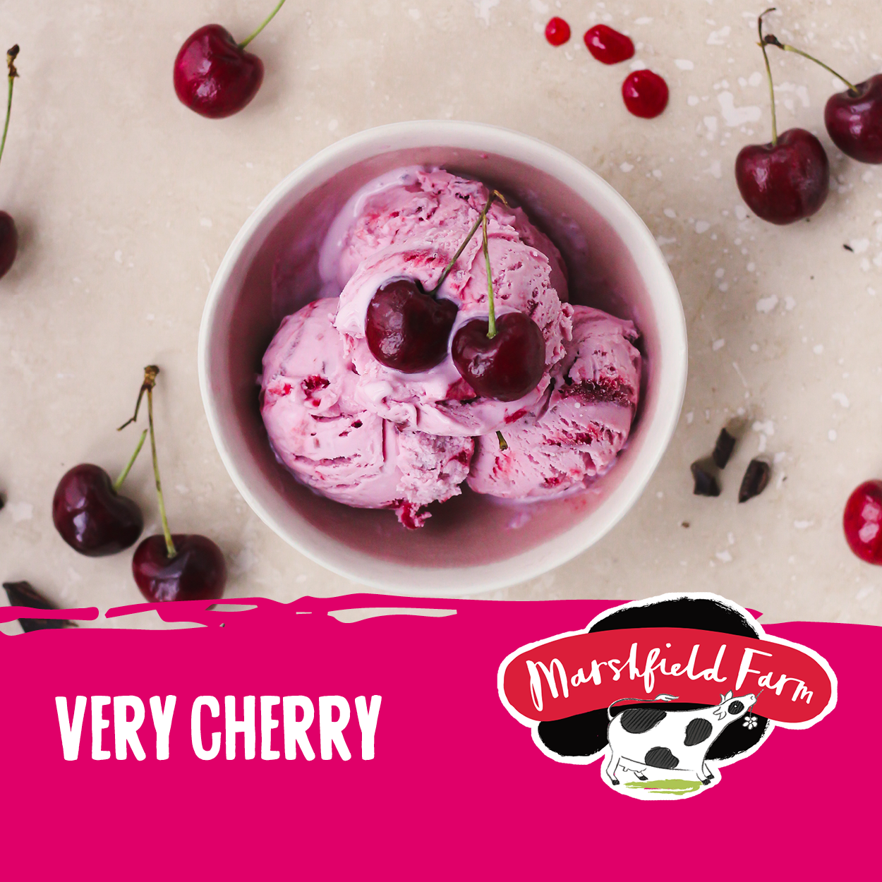 Marshfield Very Cherry Ice Cream 5ltr