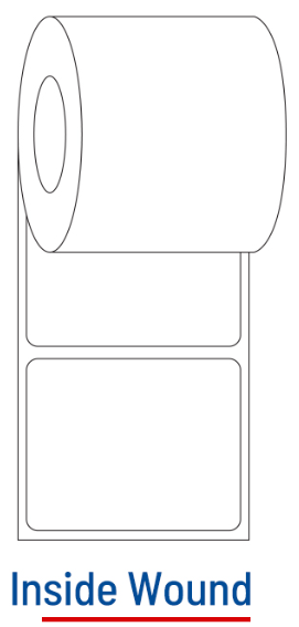 Small Thermal White Labels 2000 x 50mm x 73mm (Inside Wound)