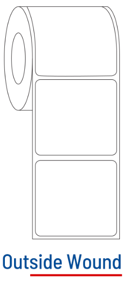 Small Thermal White Labels 500 x 58mm x 91.5mm