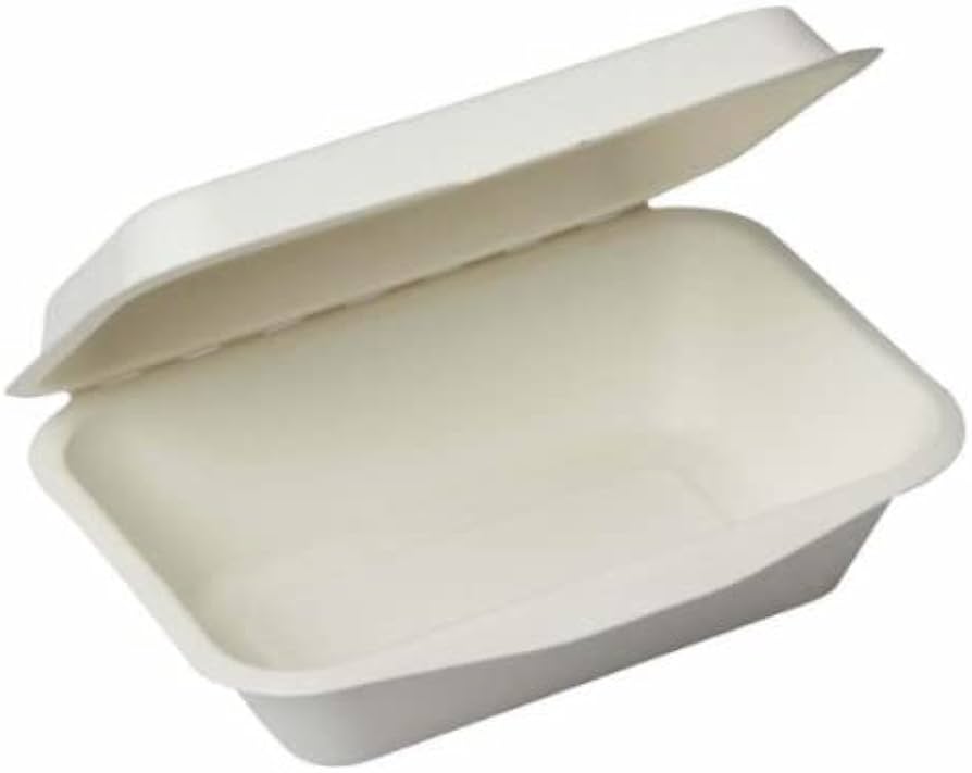 Dispo Bagasse Clamshell Takeaway Box 600 x 7inch x 5inch