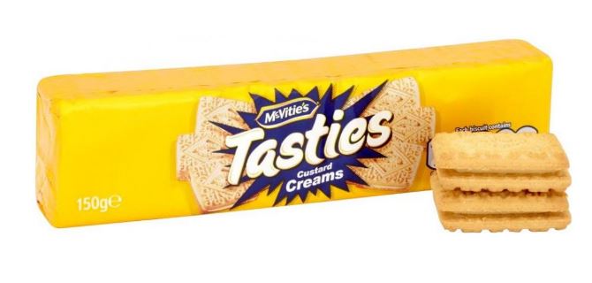 McVities Tasties Custard Cream Biscuits 12 x 150gm
