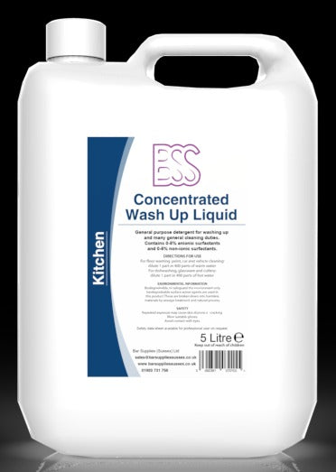 BSS Concentrated Washing Up Liquid 5ltr