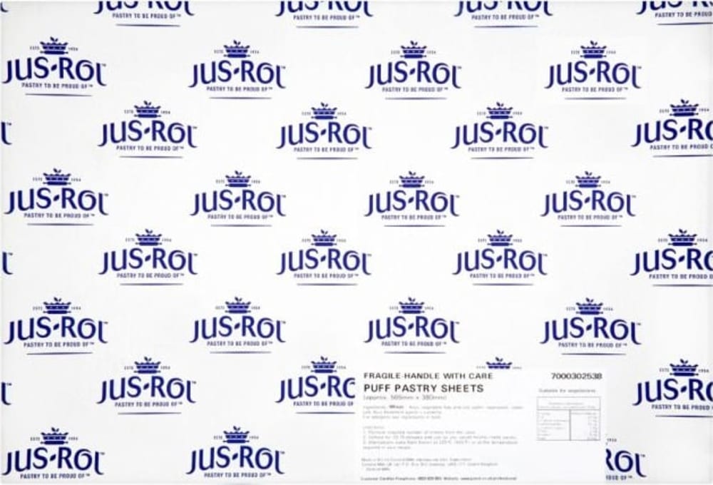Frozen Jus-Rol Puff Pastry Sheets 12 x 625gm/580 x 380 x 2m