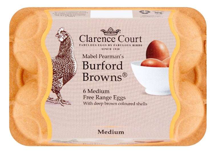 Clarence Court Mabel Pearman Medium Burford Brown Eggs 1 x 6