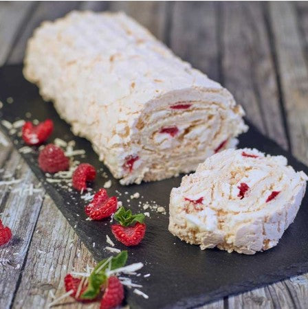 Menuserve G/F Raspberry & White Roulade 2 x 10 portions