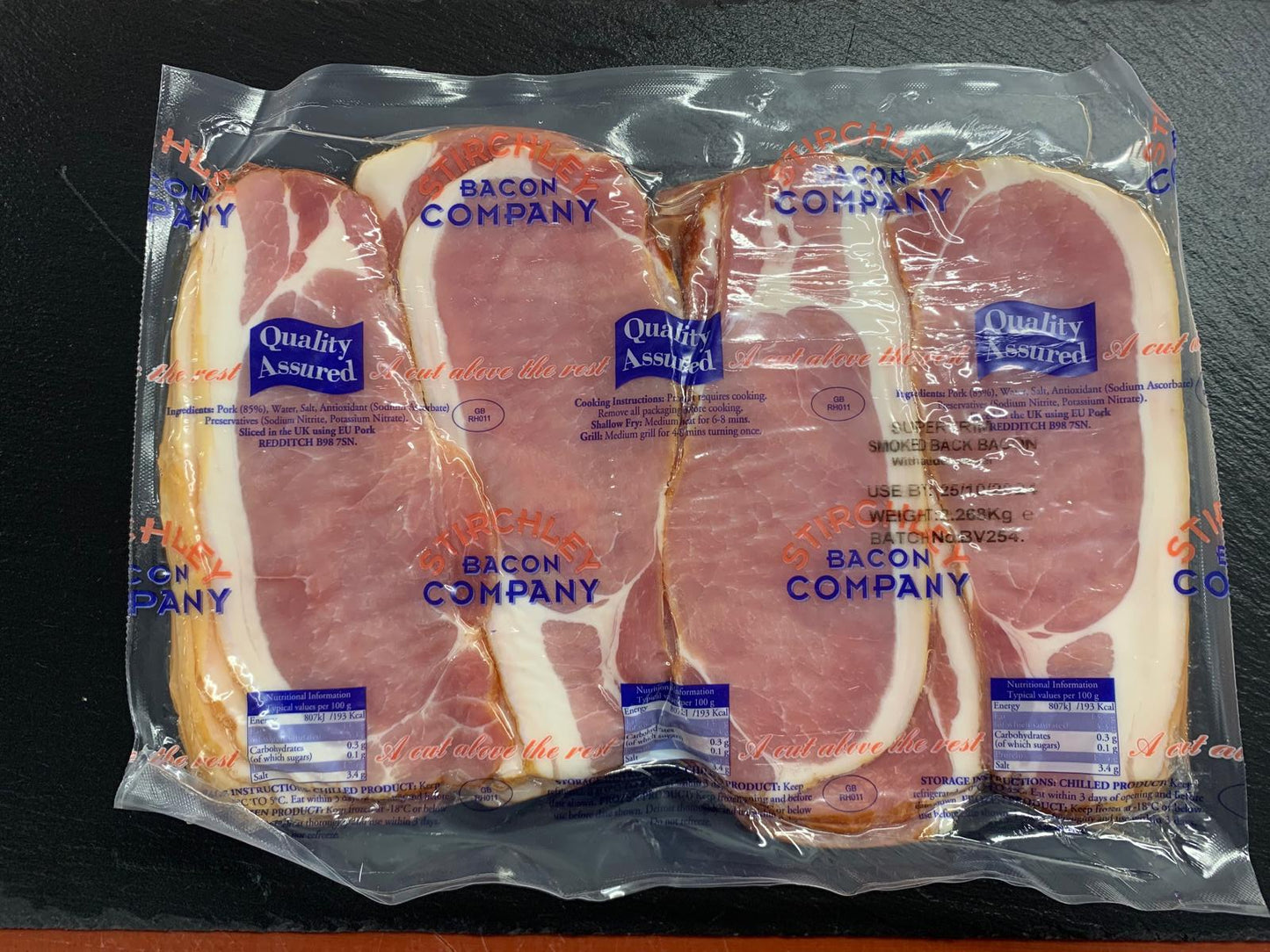 Smoked Rindless Bacon 2.270kg