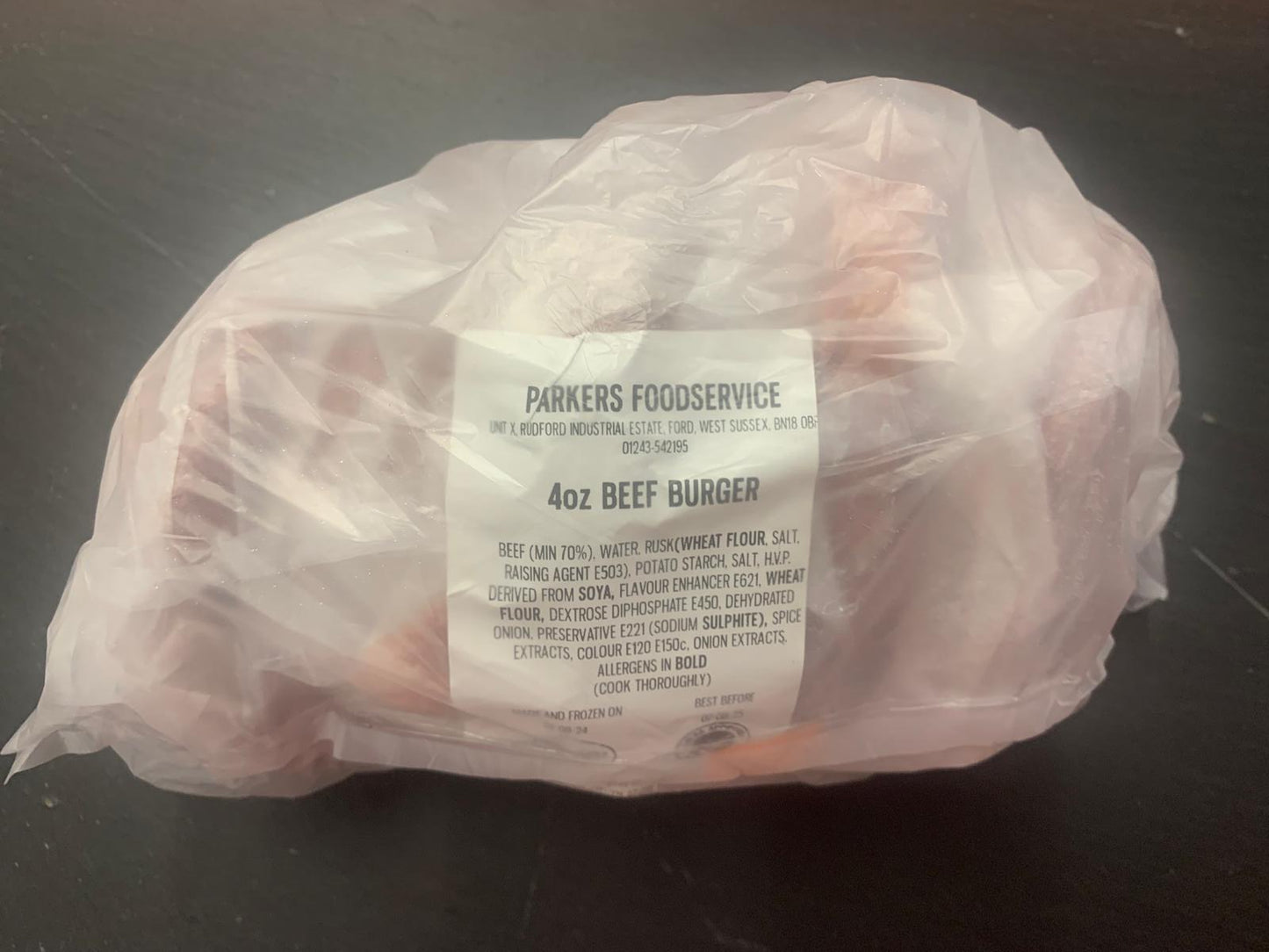 10 x 4oz Homemade Beef Burger