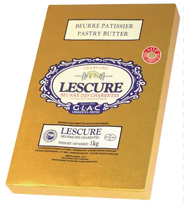 Lescure Pastry Butter 10 x 1kg - TO ORDER ONLY