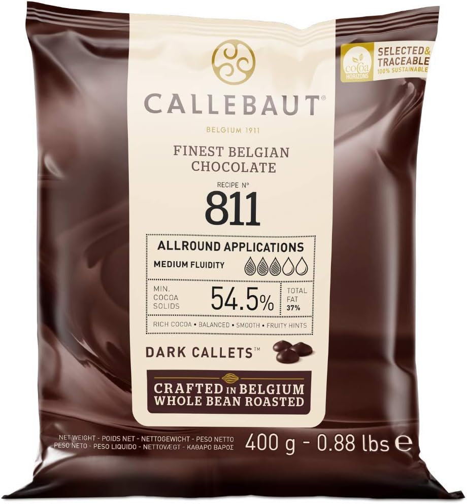 Callebaut RETAIL 811 Plain Chocolate Callets 400gm