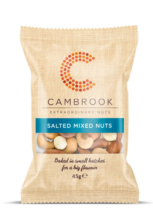 Cambrook Baked Salted Mixed Nuts 24 x 45gm - TO ORDER ONLY