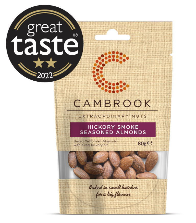 Cambrook Hickory Smoked Seasoned Almonds 12 x 80gm
