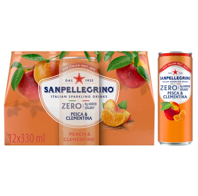 San Pellegrino ZERO Pesca & Clementina 12 x 330ml