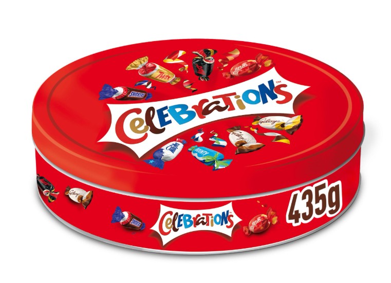 Celebrations Milk Chocolate & Biscuit Bars Tin 435gm