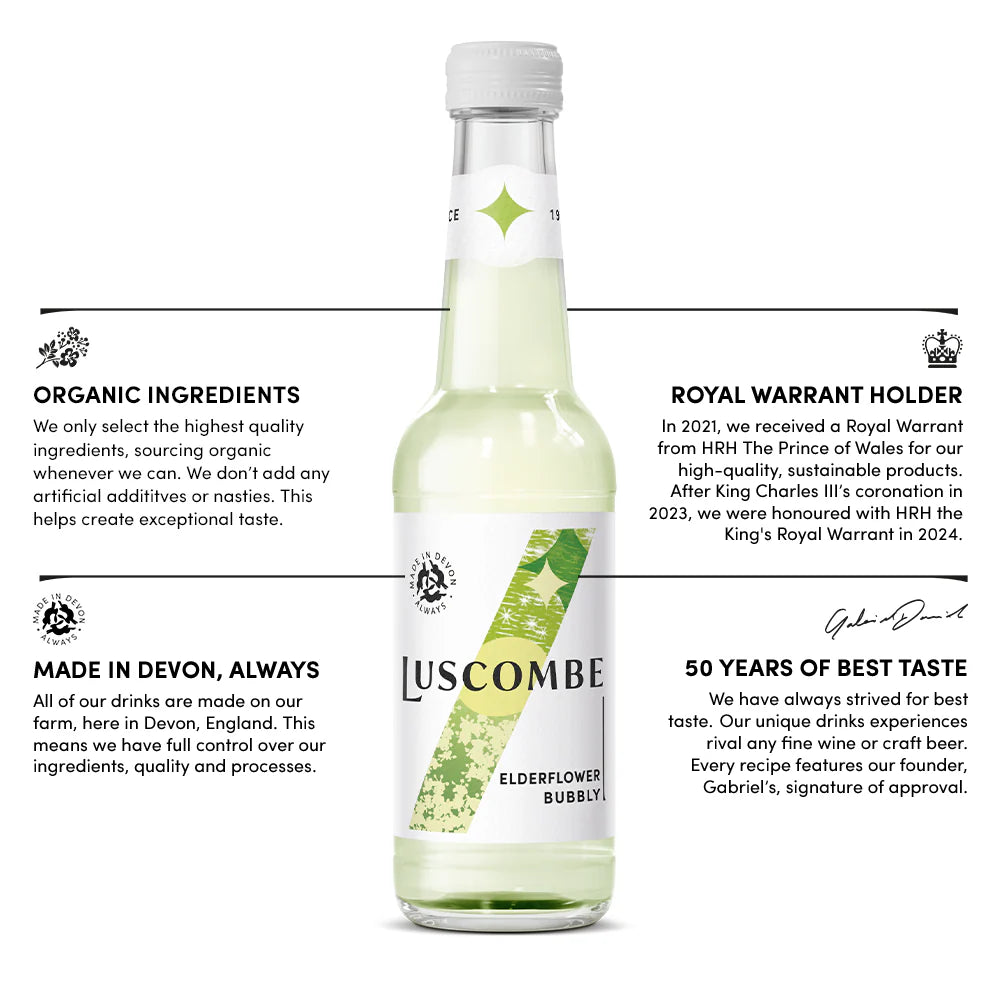 Luscombe Elderflower Bubbly 12 x 270ml