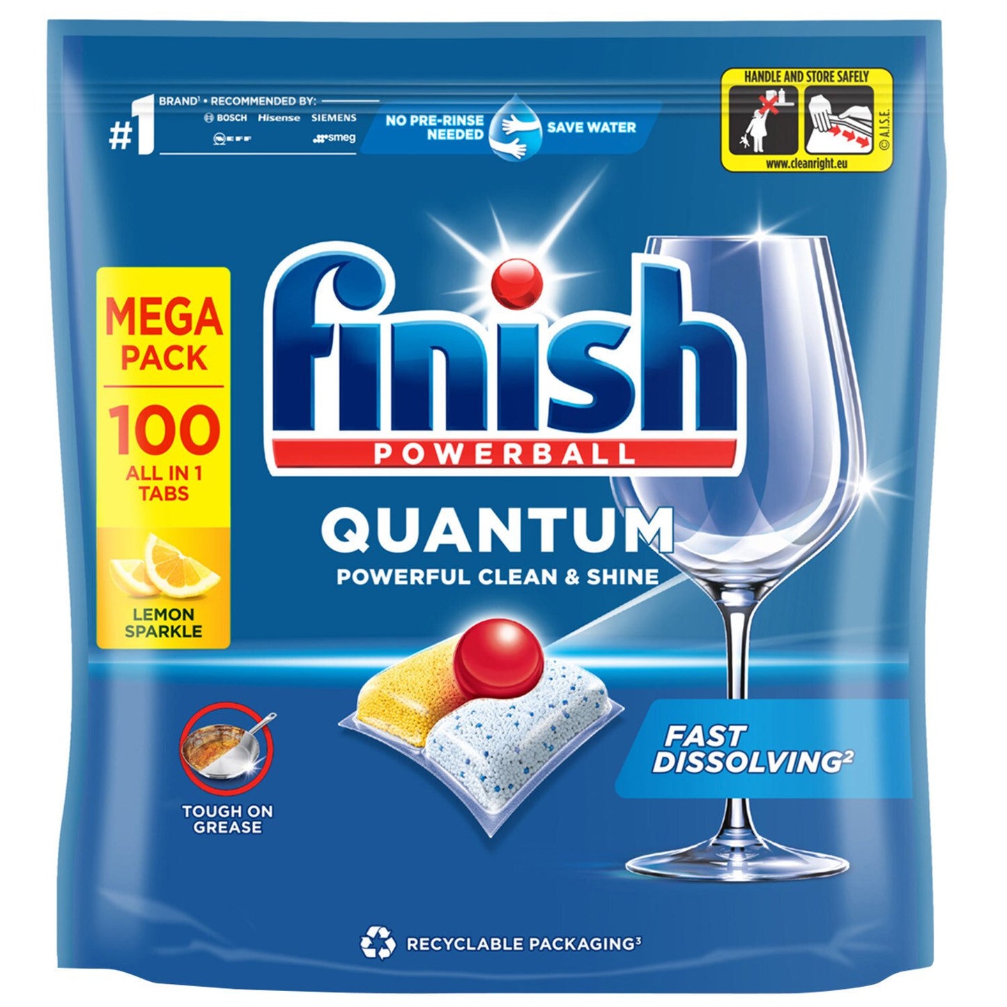 Finish Quantum All In 1 Dishwasher Tablets 1 x 100
