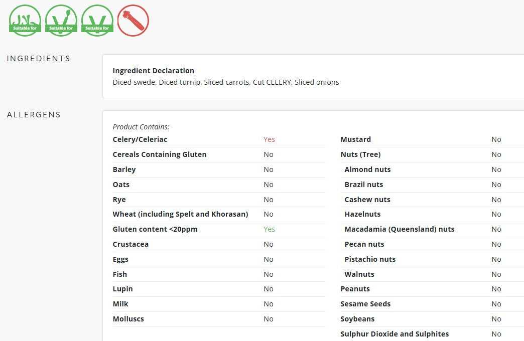 Greens Frozen Stewpack 1kg