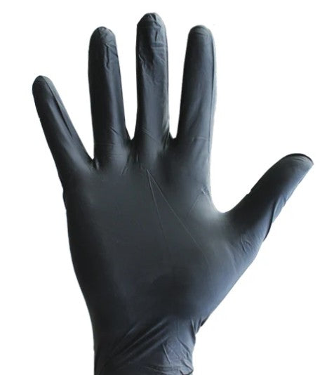 Safetouch Extra Large BLACK Disposable NITRILE Gloves 1x100