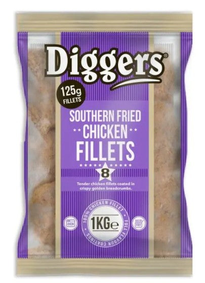 Diggers Southern Fried Chicken Fillets 1kg