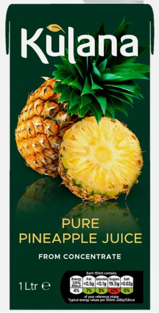 Kulana Pineapple Juice 12 x 1ltr