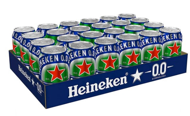 Heineken 0.0 Alcohol Free Beer Cans 24 x 330ml - TO ORDER ONLY