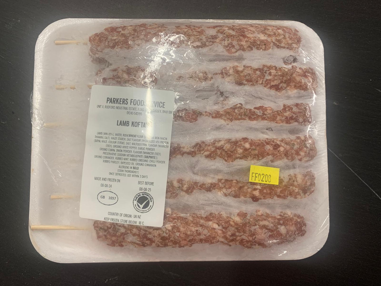 Parkers Lamb Kofta 6 x Approx. 95gm