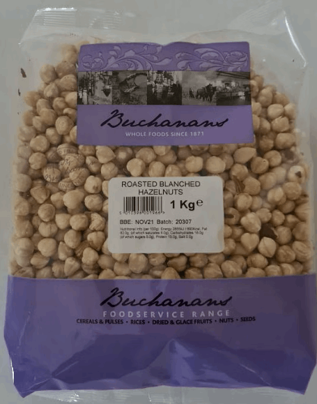 Buchanan Roasted & Blanched Hazelnuts 1kg