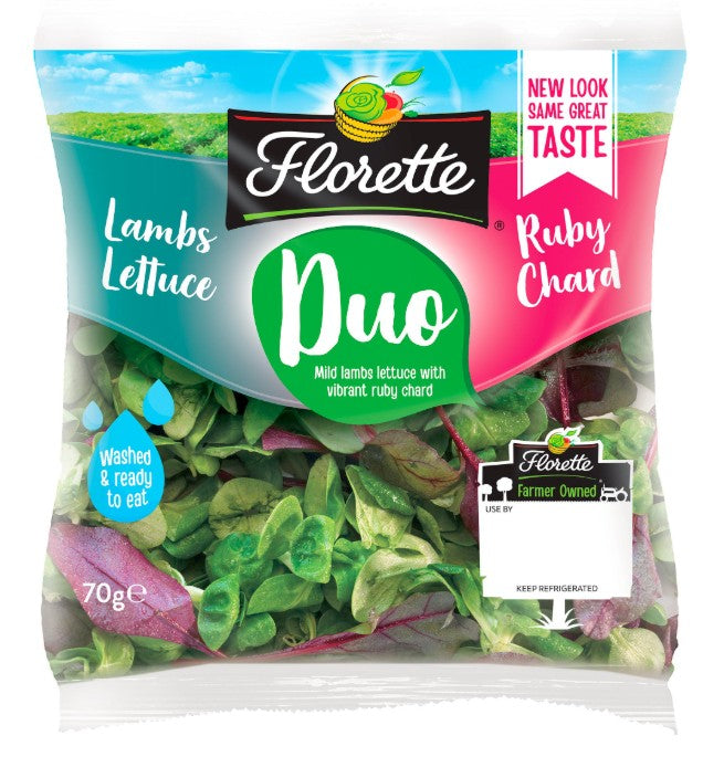 Fresh Florette Lamb Lettuce & Red Chard 70gm - TO ORDER ONLY