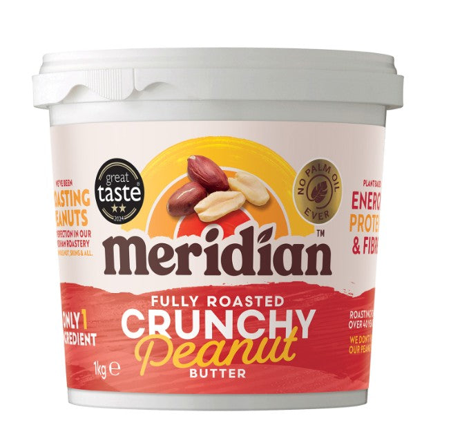 Meridian 100% Crunchy Peanut Butter No Salt 1kg