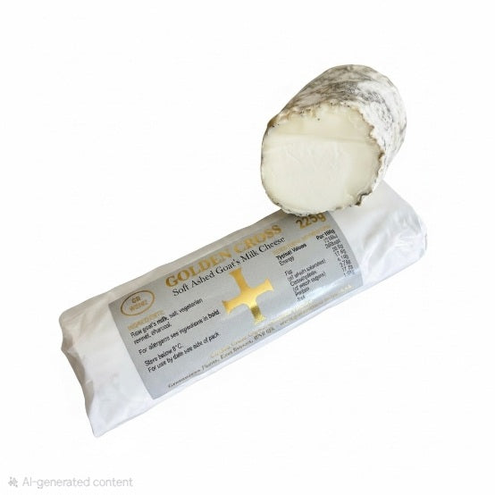 Golden Cross Ashed Goats Cheese 225gm - STOCK CLEARANCE - DATED 04.09