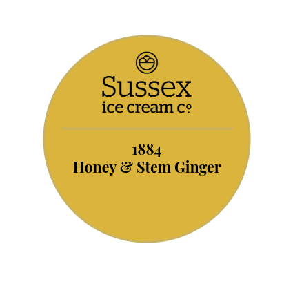Sussex Ice Cream 1390 Honey & Stem Ginger 5ltr