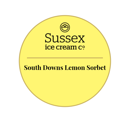 Sussex Ice Cream South Downs Lemon Sorbet 2.25ltr