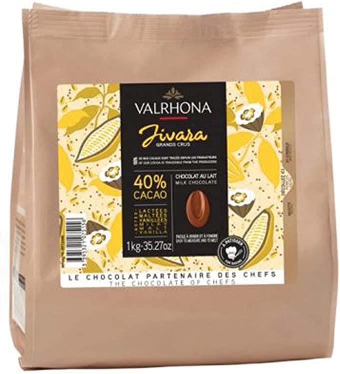 Valrhona Blend of Grands Crus Jivara Milk 40% 1kg