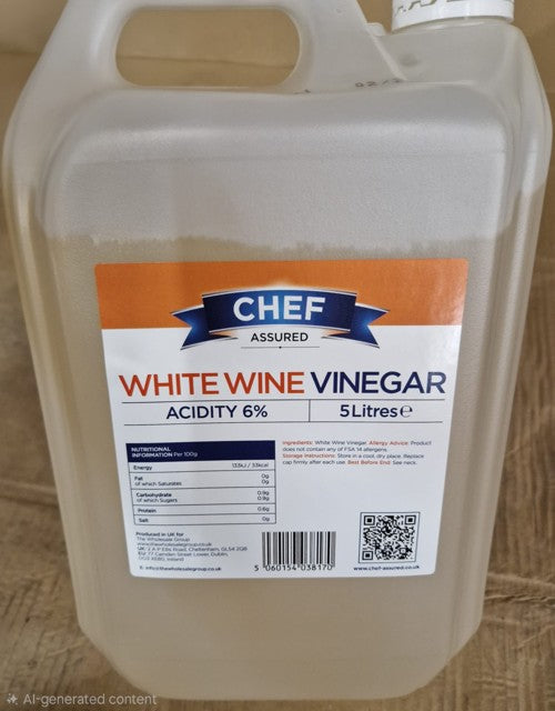 Chef Assured White Wine Vinegar 5ltr