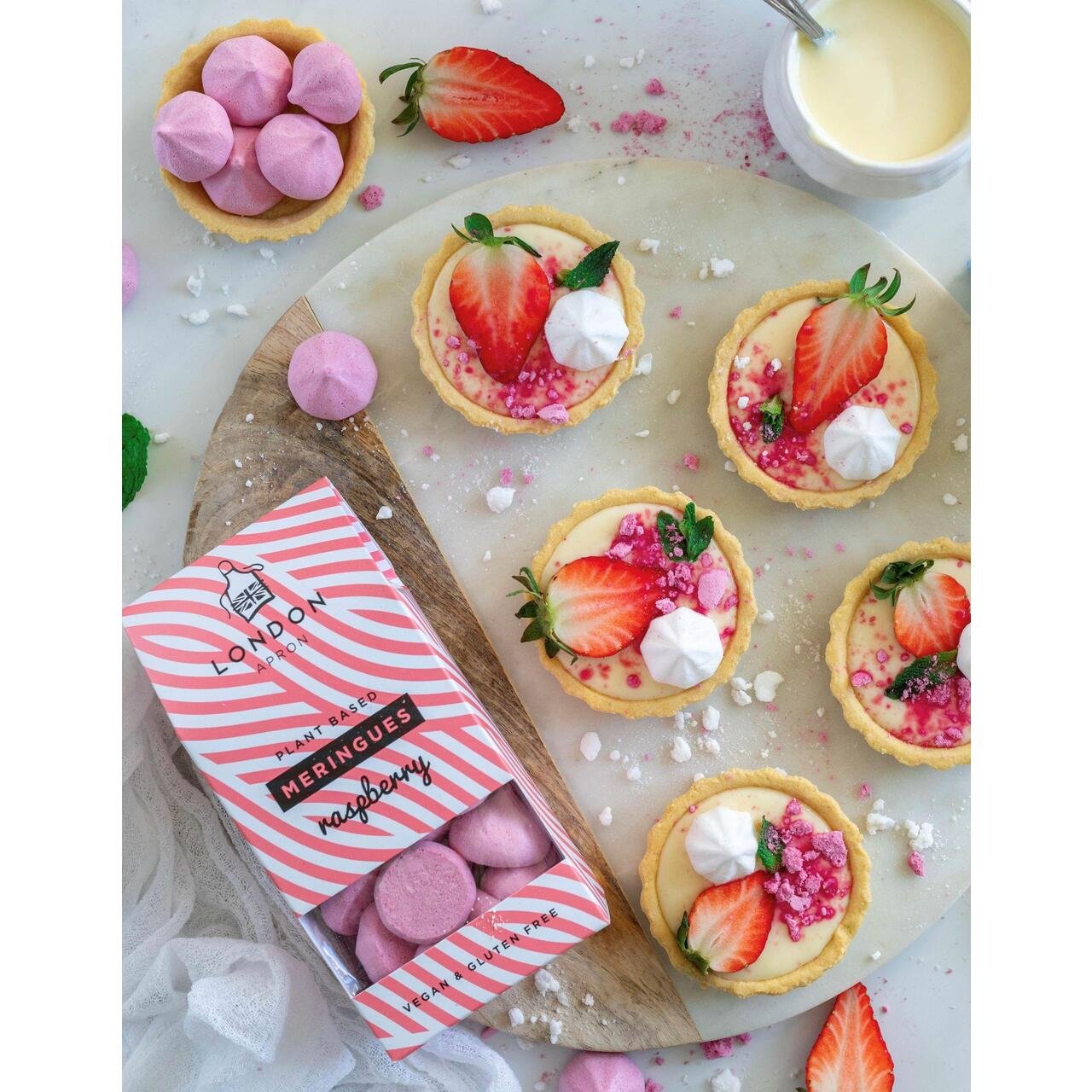 London Apron Raspberry Plant Based Meringues 25gm