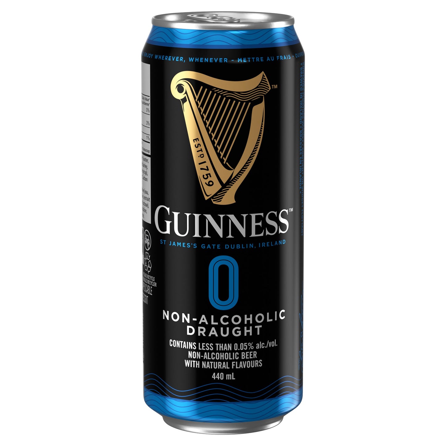 Guinness 0.0% Alcohol Free Draught Stout 10 x 440ml
