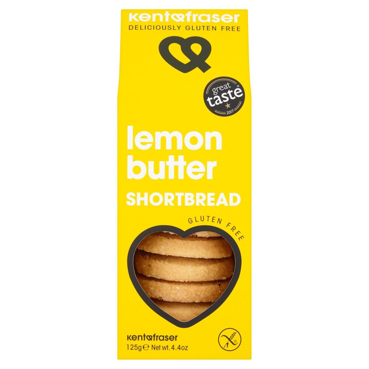 Kent & Fraser Gluten Free Lemon Butter Shortbread 125gm