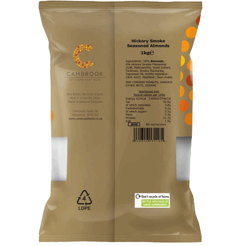 Cambrook Hickory Smoked Almonds 1kg