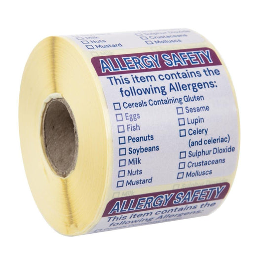 Vogue Allergen Label 500 x 2inch