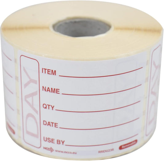 Removeable Day Use By Label 500 x 49mm x 65mm