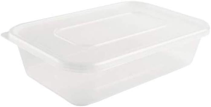 Plastic Microwave take away containers with lids 250 x 500ml