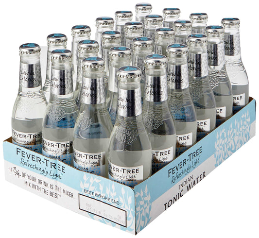 Fever Tree Refreshingly Light Tonic Water 24 x 200ml (Blue)