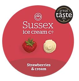 Sussex Ice Cream Strawberries & Cream Ice Cream 4.75ltr