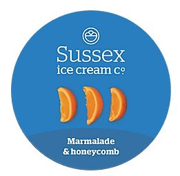 Sussex Ice Cream Marmalade & Honeycomb Ice Cream 4.75ltr