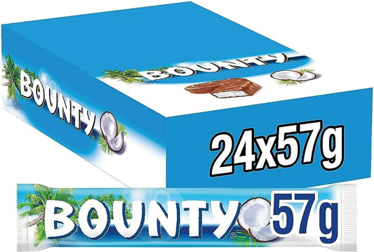 Bounty Milk Chocolate Bars 24 x 57gm - TO ORDER ONLY